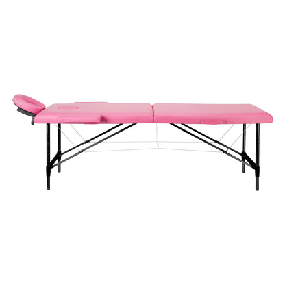 ActiveShop Klappbarer Massagetisch aus Aluminium Komfort Activ Fizjo 2-segmentig schwarz rot Aluminium