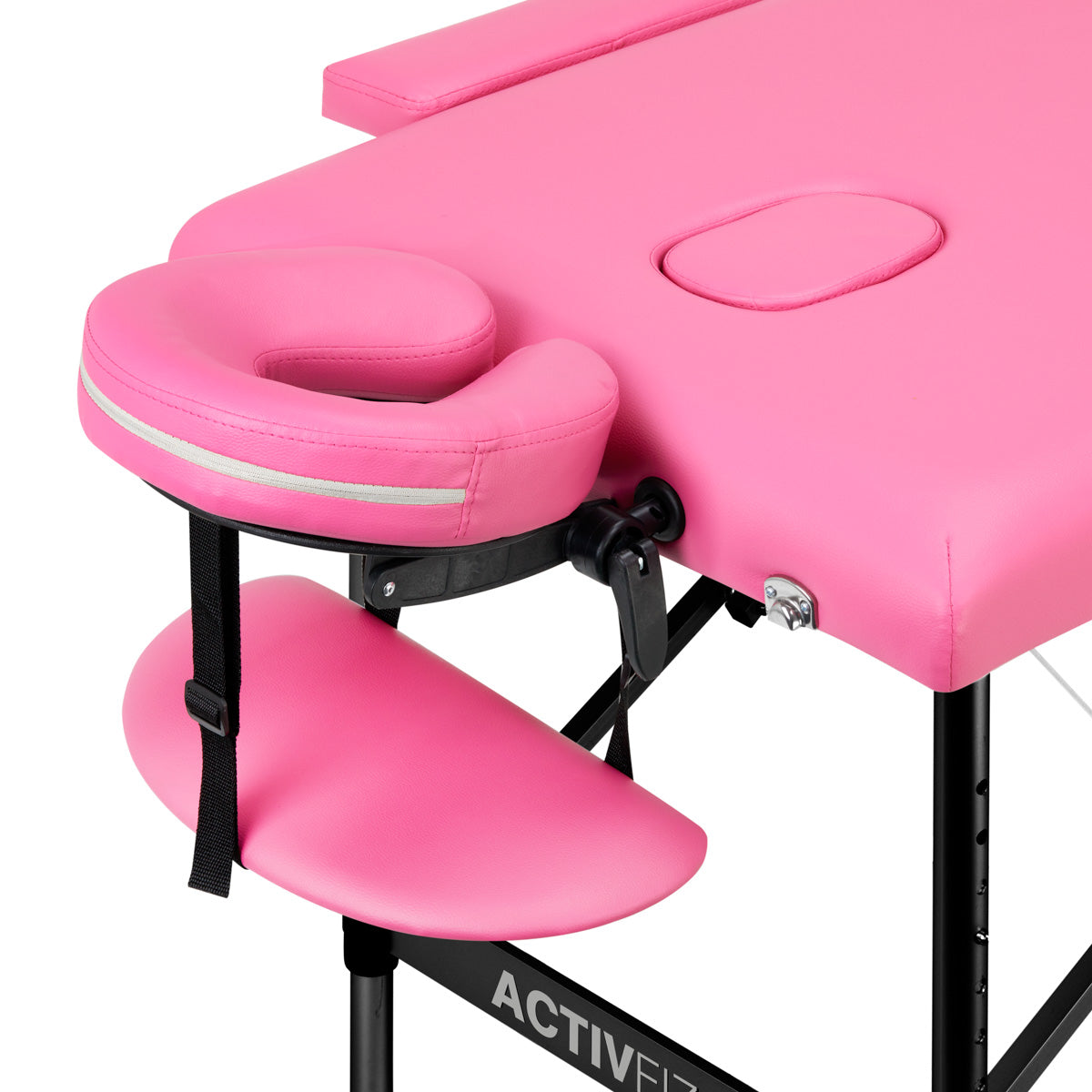 ActiveShop Klappbarer Massagetisch aus Aluminium Komfort Activ Fizjo 2-segmentig schwarz rot Aluminium