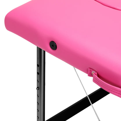 ActiveShop Klappbarer Massagetisch aus Aluminium Komfort Activ Fizjo 2-segmentig schwarz rot Aluminium