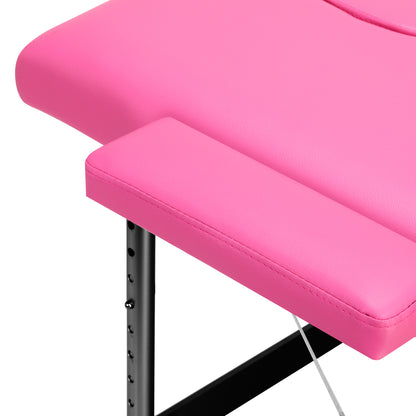 ActiveShop Klappbarer Massagetisch aus Aluminium Komfort Activ Fizjo 2-segmentig schwarz rot Aluminium