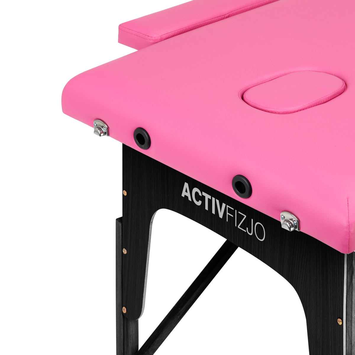 ActiveShop Massagetisch aus Holz Komfort Activ Fizjo 2-teilig schwarz lackiertes Holz
