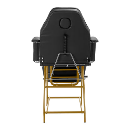 ActiveShop Kosmetikstuhl 557G mit Schalen gold schwarz