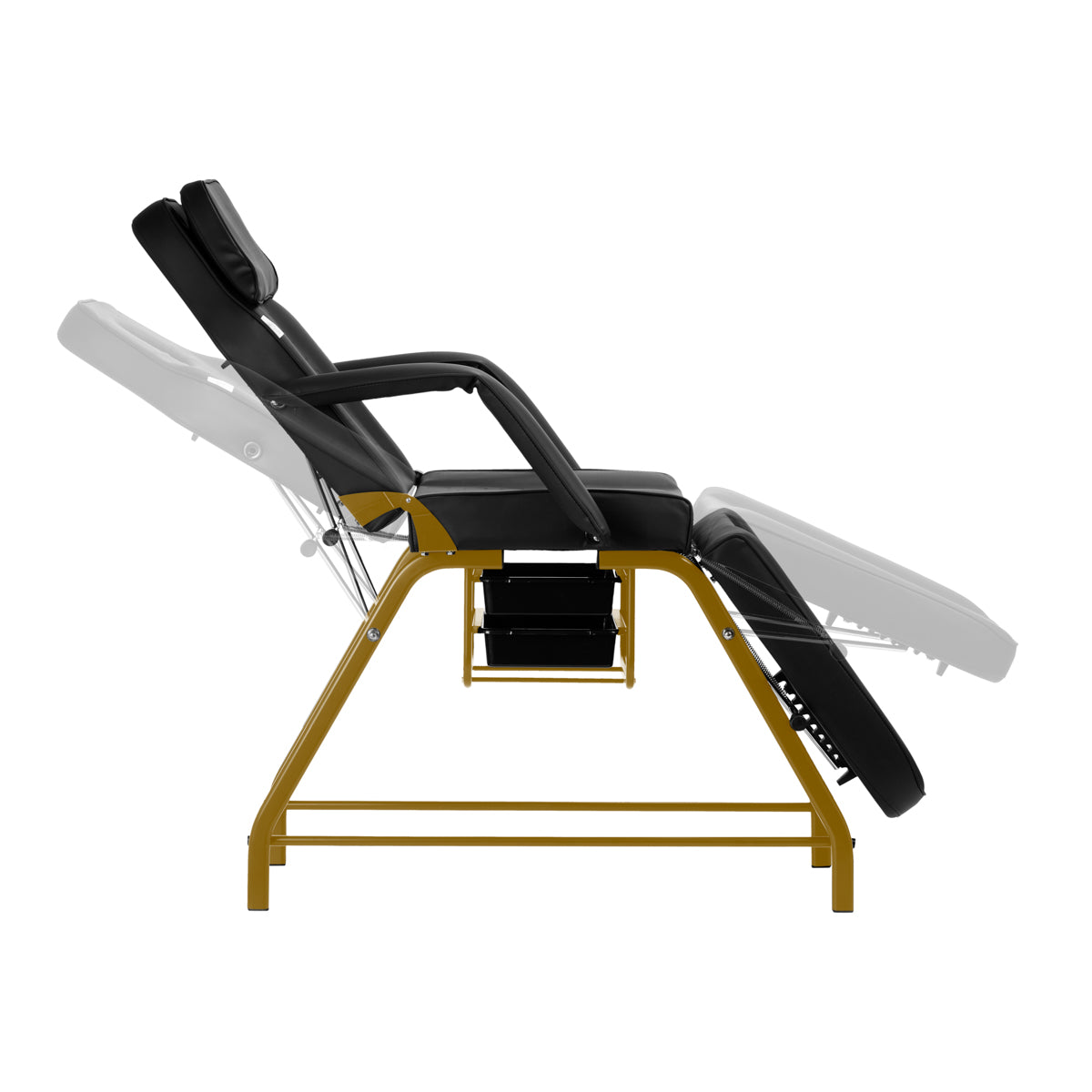 ActiveShop Kosmetikstuhl 557G mit Schalen gold schwarz