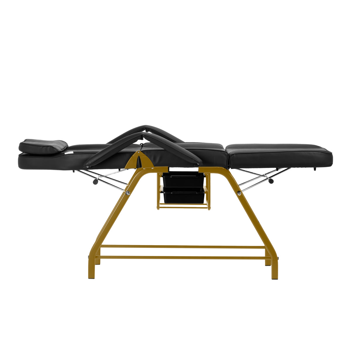 ActiveShop Kosmetikstuhl 557G mit Schalen gold schwarz