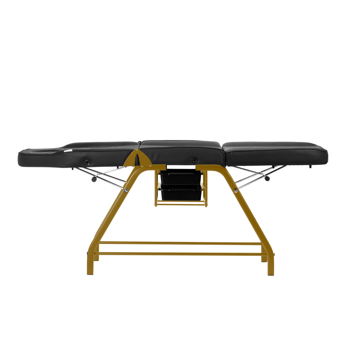 ActiveShop Kosmetikstuhl 557G mit Schalen gold schwarz