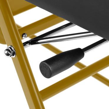 ActiveShop Kosmetikstuhl 557G mit Schalen gold schwarz