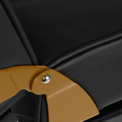ActiveShop Kosmetikstuhl 557G mit Schalen gold schwarz