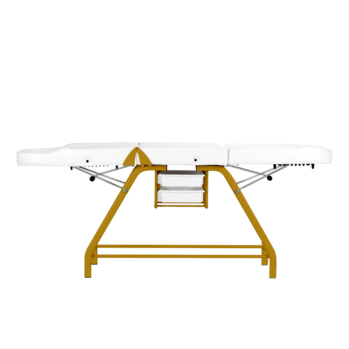 ActiveShop Kosmetikstuhl 557G mit Auffangschalen goldweiß