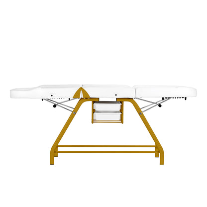 ActiveShop Kosmetikstuhl 557G mit Auffangschalen goldweiß