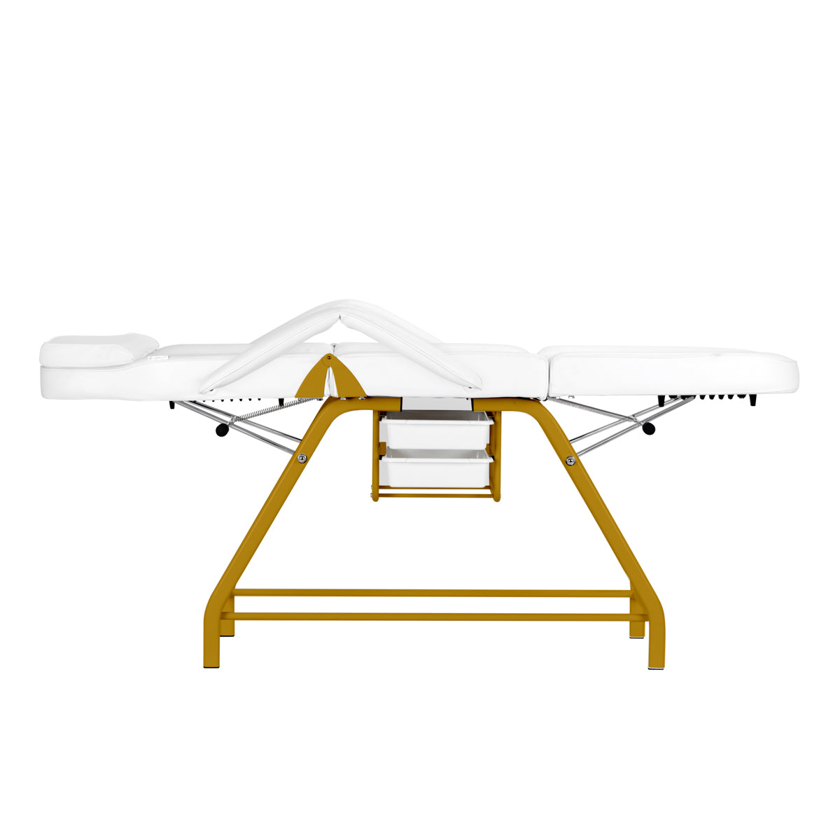 ActiveShop Kosmetikstuhl 557G mit Auffangschalen goldweiß