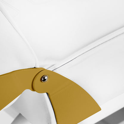 ActiveShop Kosmetikstuhl 557G mit Auffangschalen goldweiß