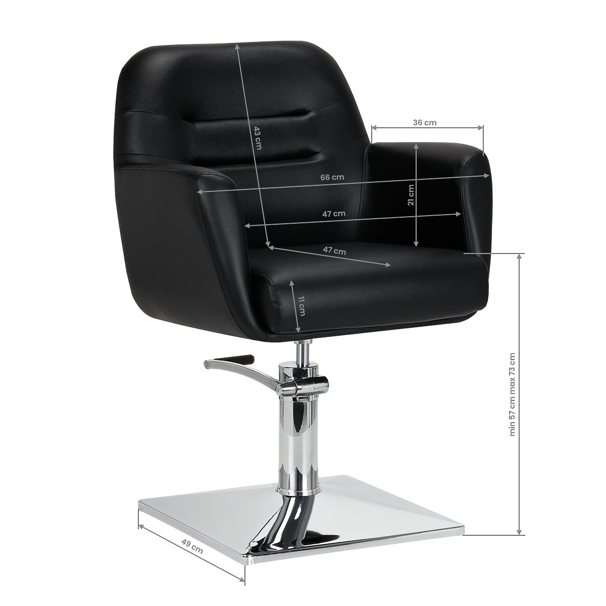 ActiveShop Gabbiano Friseurstuhl Monaco schwarz