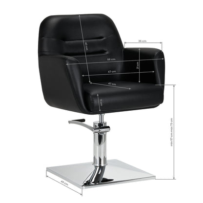 ActiveShop Gabbiano Friseurstuhl Monaco schwarz