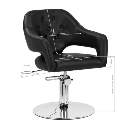 ActiveShop Gabbiano Friseurstuhl Parma schwarz
