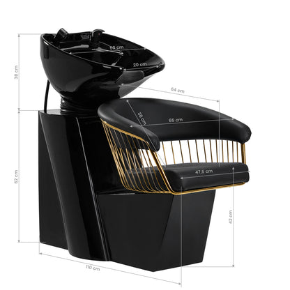 ActiveShop Gabbiano Hundewaschsalon Lille - Gold Schwarz