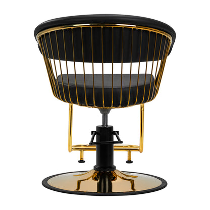 ActiveShop Gabbiano Friseurstuhl Lille gold schwarz