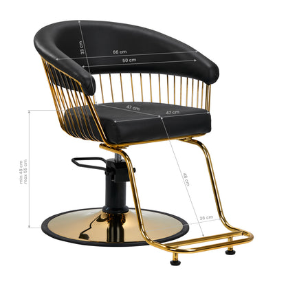 ActiveShop Gabbiano Friseurstuhl Lille gold schwarz