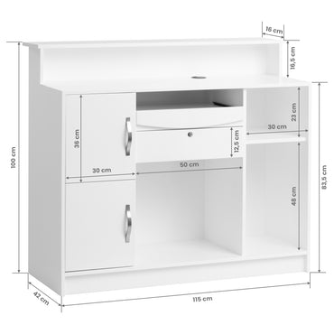 ActiveShop Gabbiano Rezeption G26B Weiß