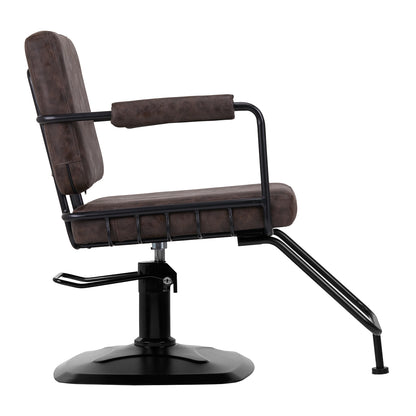 ActiveShop Gabbiano Friseurstuhl Katania Loft Old Leather dunkelbraun