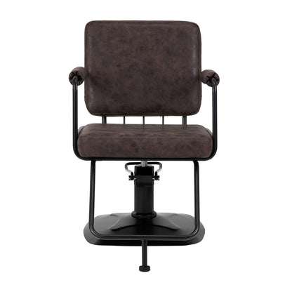 ActiveShop Gabbiano Friseurstuhl Katania Loft Old Leather dunkelbraun