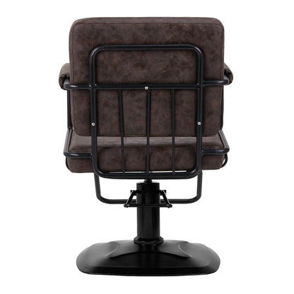 ActiveShop Gabbiano Friseurstuhl Katania Loft Old Leather dunkelbraun