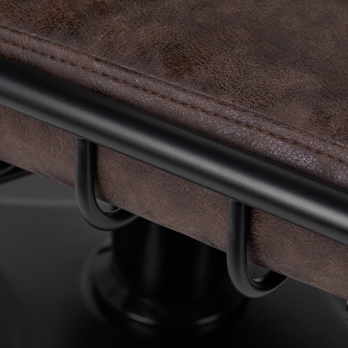 ActiveShop Gabbiano Friseurstuhl Katania Loft Old Leather dunkelbraun