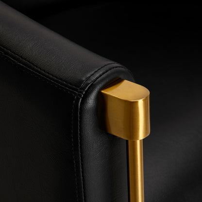 ActiveShop Gabbiano Friseurstuhl Burgos gold schwarz