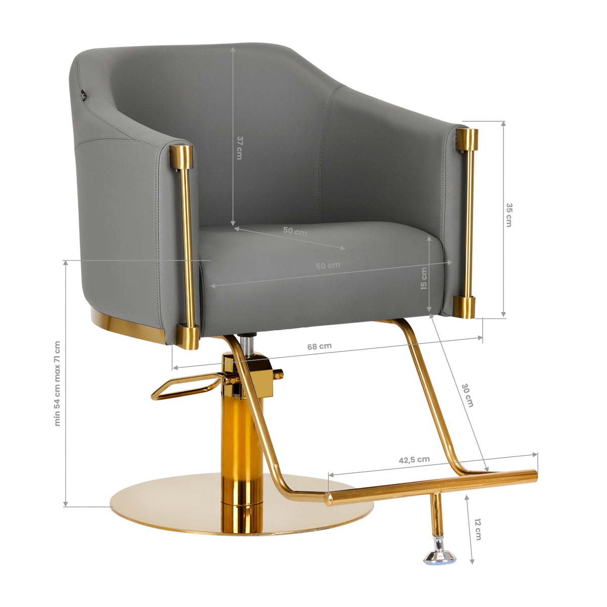 ActiveShop Gabbiano Friseurstuhl Burgos gold grau