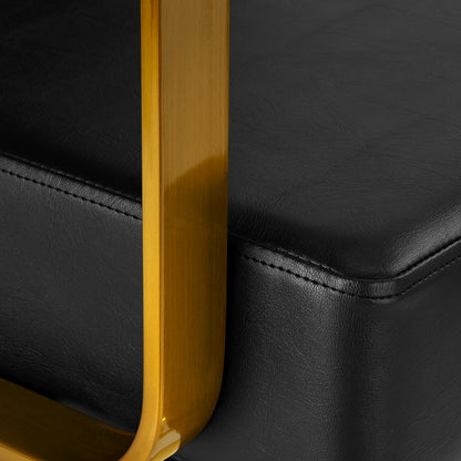 ActiveShop Gabbiano Friseurstuhl Genua gold schwarz