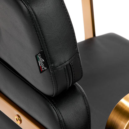 ActiveShop Gabbiano Friseurstuhl Porto Gold Schwarz