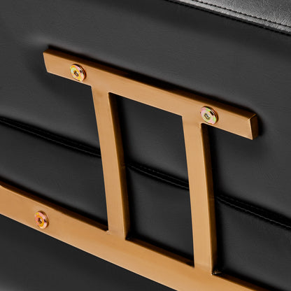 ActiveShop Gabbiano Friseurstuhl Porto Gold Schwarz