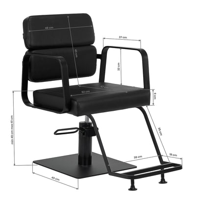ActiveShop Gabbiano Friseurstuhl Porto schwarz schwarz