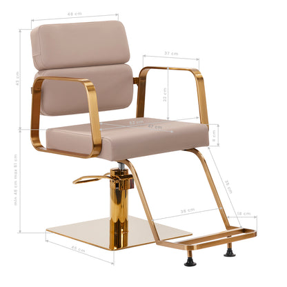 ActiveShop Gabbiano Friseurstuhl Porto gold beige