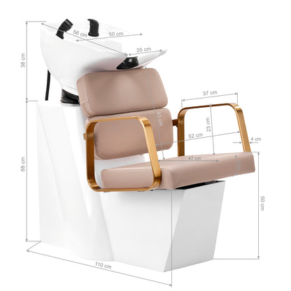 ActiveShop Gabbiano Hundewaschanlage Porto Gold Beige