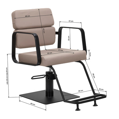 ActiveShop Gabbiano Friseurstuhl Porto schwarz beige