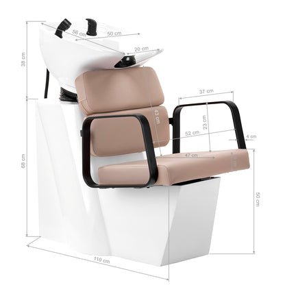ActiveShop Gabbiano Hundewaschanlage Porto schwarz beige