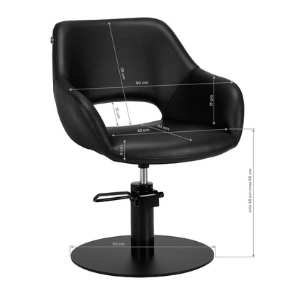 ActiveShop Gabbiano Friseurstuhl Morena modern schwarz