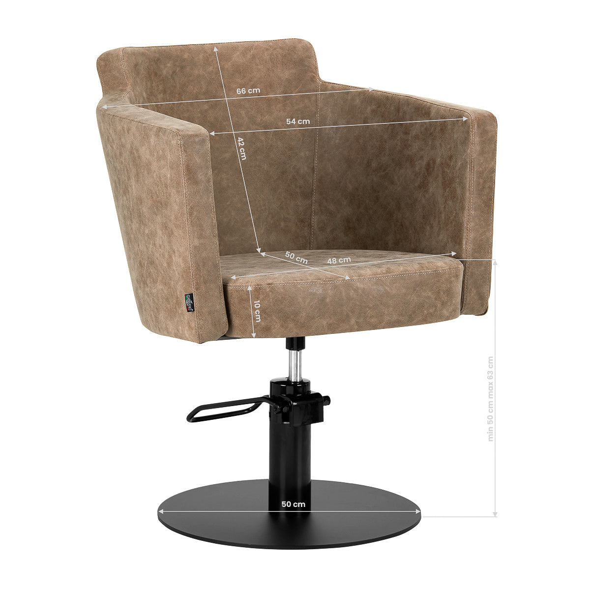 ActiveShop Gabbiano Friseurstuhl Roma Square Old Braun