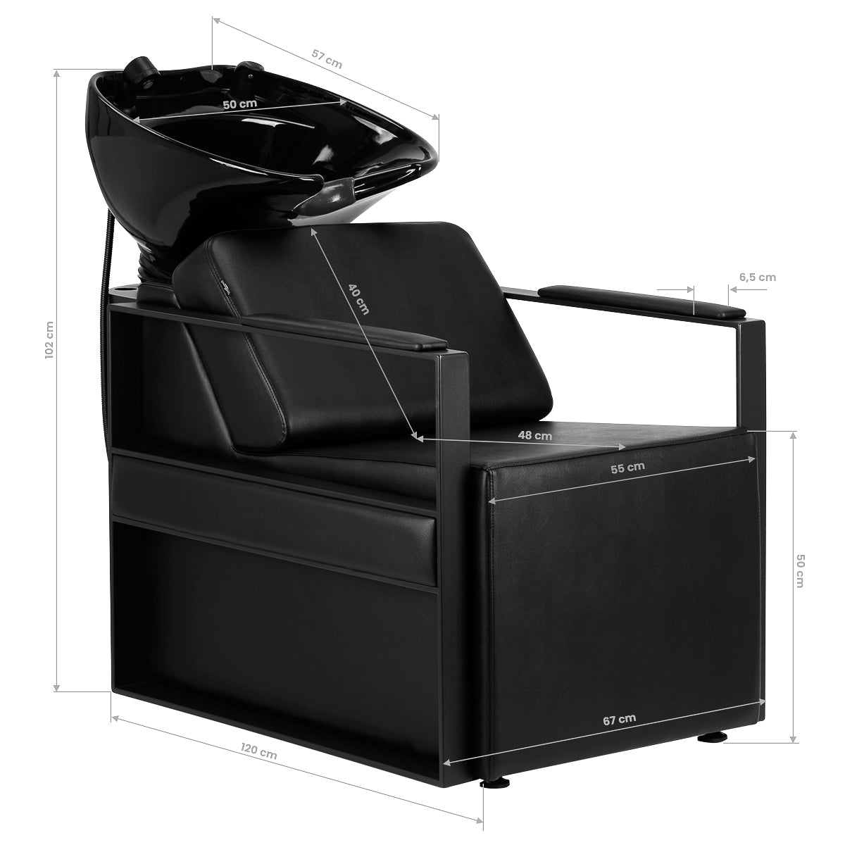 ActiveShop Gabbiano Hundewaschanlage Modena schwarz