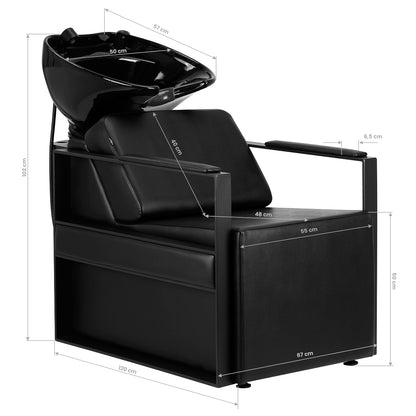 ActiveShop Gabbiano Hundewaschanlage Modena schwarz