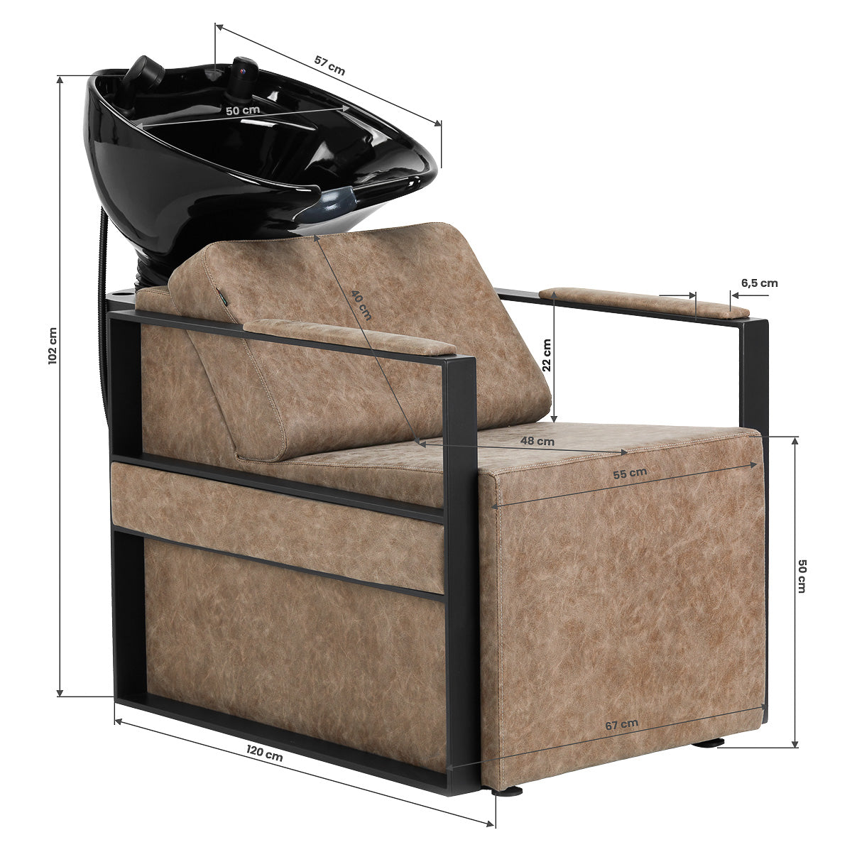 ActiveShop Gabbiano Hundewaschanlage Modena alt braun