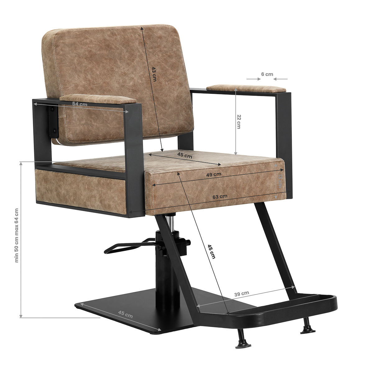 ActiveShop Gabbiano Friseurstuhl Modena old braun