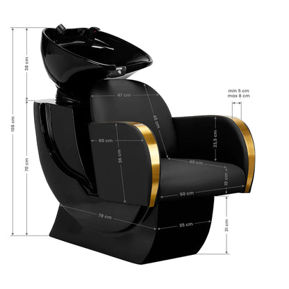 ActiveShop Gabbiano Hundewäsche Malaga Gold Schwarz