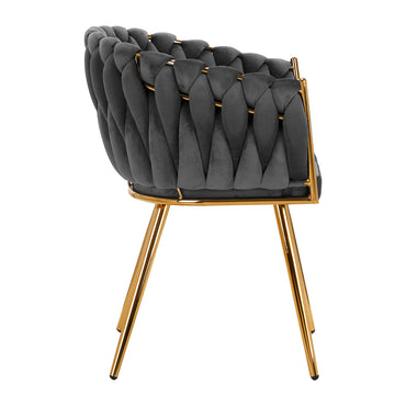 ActiveShop 4Rico Stuhl QS-GW06G Samt grau