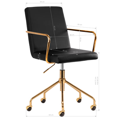 ActiveShop Kosmetikstuhl QS-OF211G gold schwarz