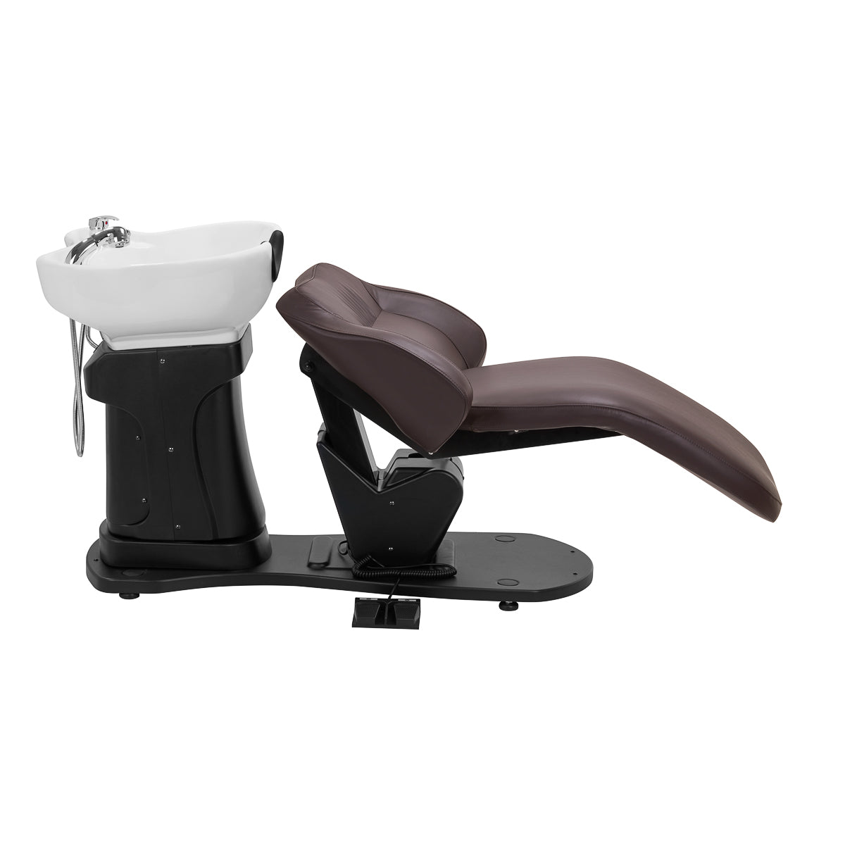 ActiveShop Gabbiano elektrische Friseurwaschmaschine TRYCHO braun