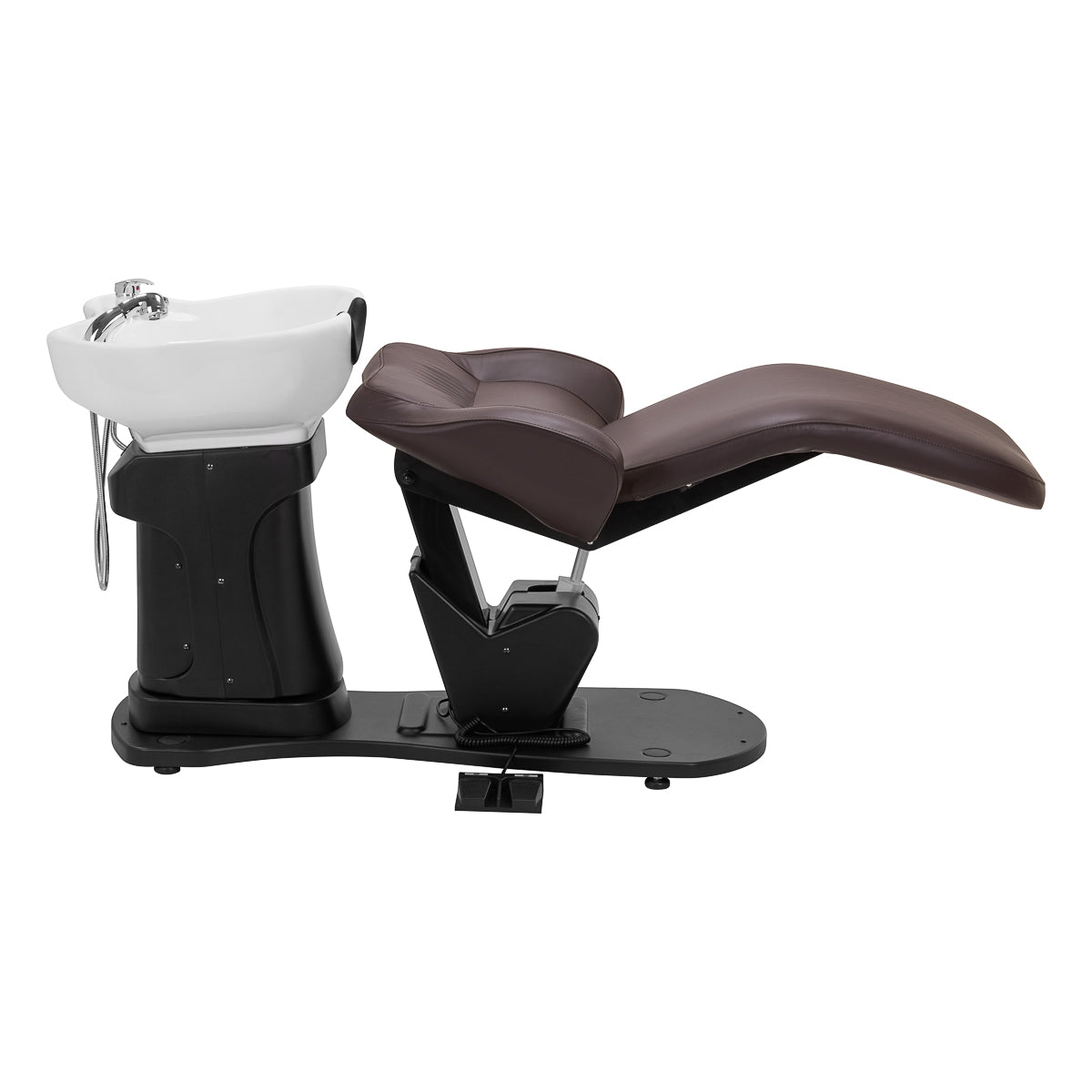 ActiveShop Gabbiano elektrische Friseurwaschmaschine TRYCHO braun