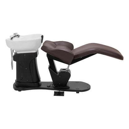 ActiveShop Gabbiano elektrische Friseurwaschmaschine TRYCHO braun