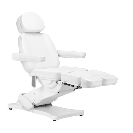 ActiveShop Elektrischer Kosmetikstuhl SILLON CLASSIC 2 Motoren Fußstütze weiß