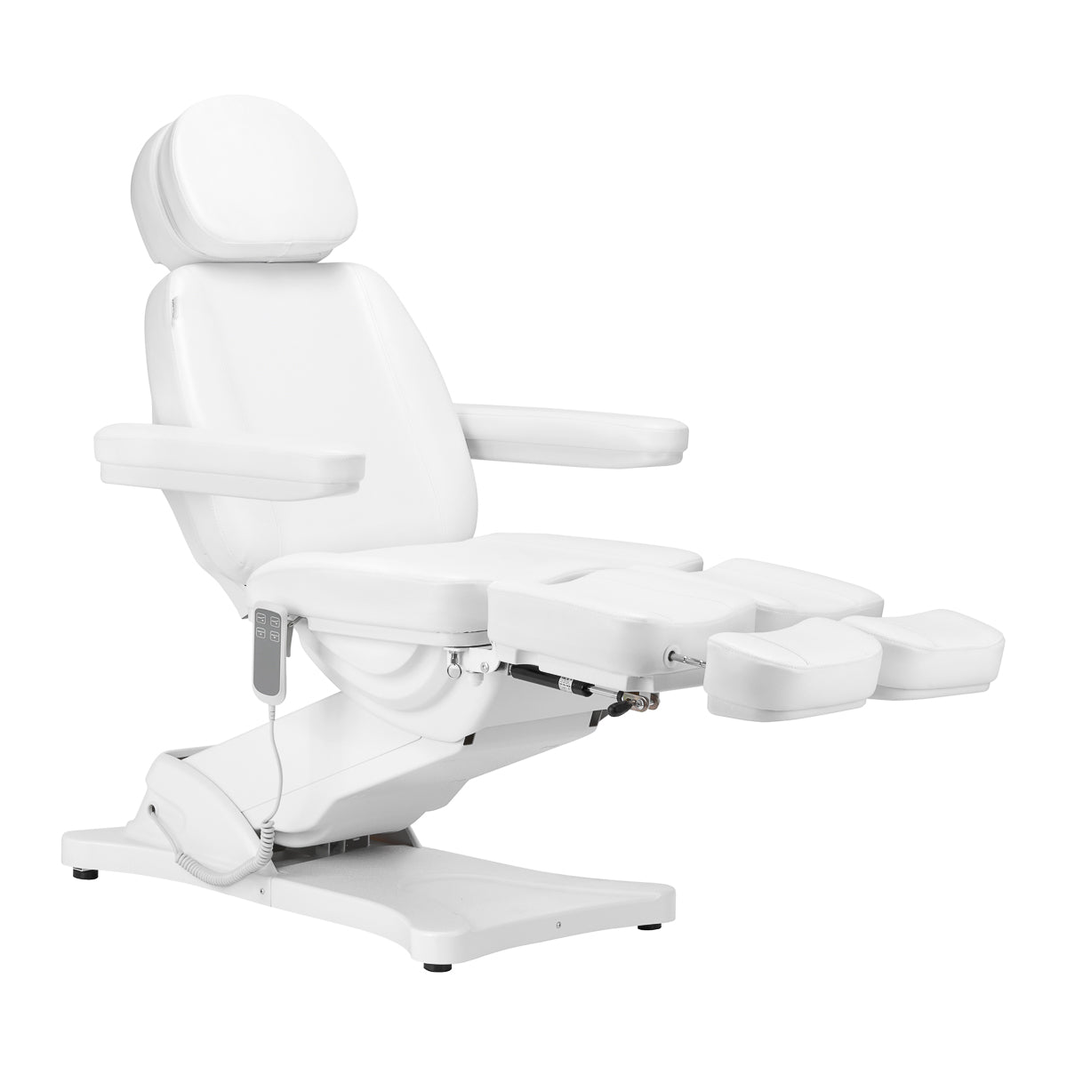ActiveShop Elektrischer Kosmetikstuhl SILLON CLASSIC 2 Motoren Fußstütze weiß